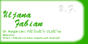 uljana fabian business card